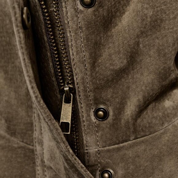 ZARA 100% SUEDE VOLUME JACKET - Picture 5 of 7